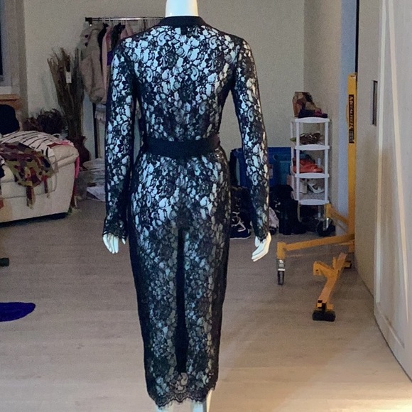 Revamped Lace Sweater with Belt - Picture 2 of 4